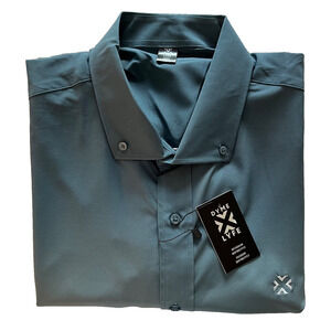 DYME LYFE MIA Hurricanes Men's Poly/Spandex S/S Polo Shirt Green Ombre XL NW